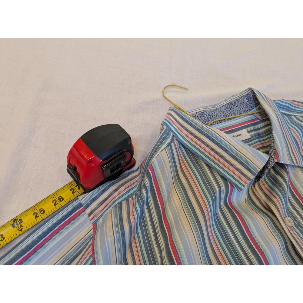 Tommy Bahama Shirt Mens 2XL Multicolor Striped IslandZone Long Sleeve Button Up‎ - Picture 15 of 16